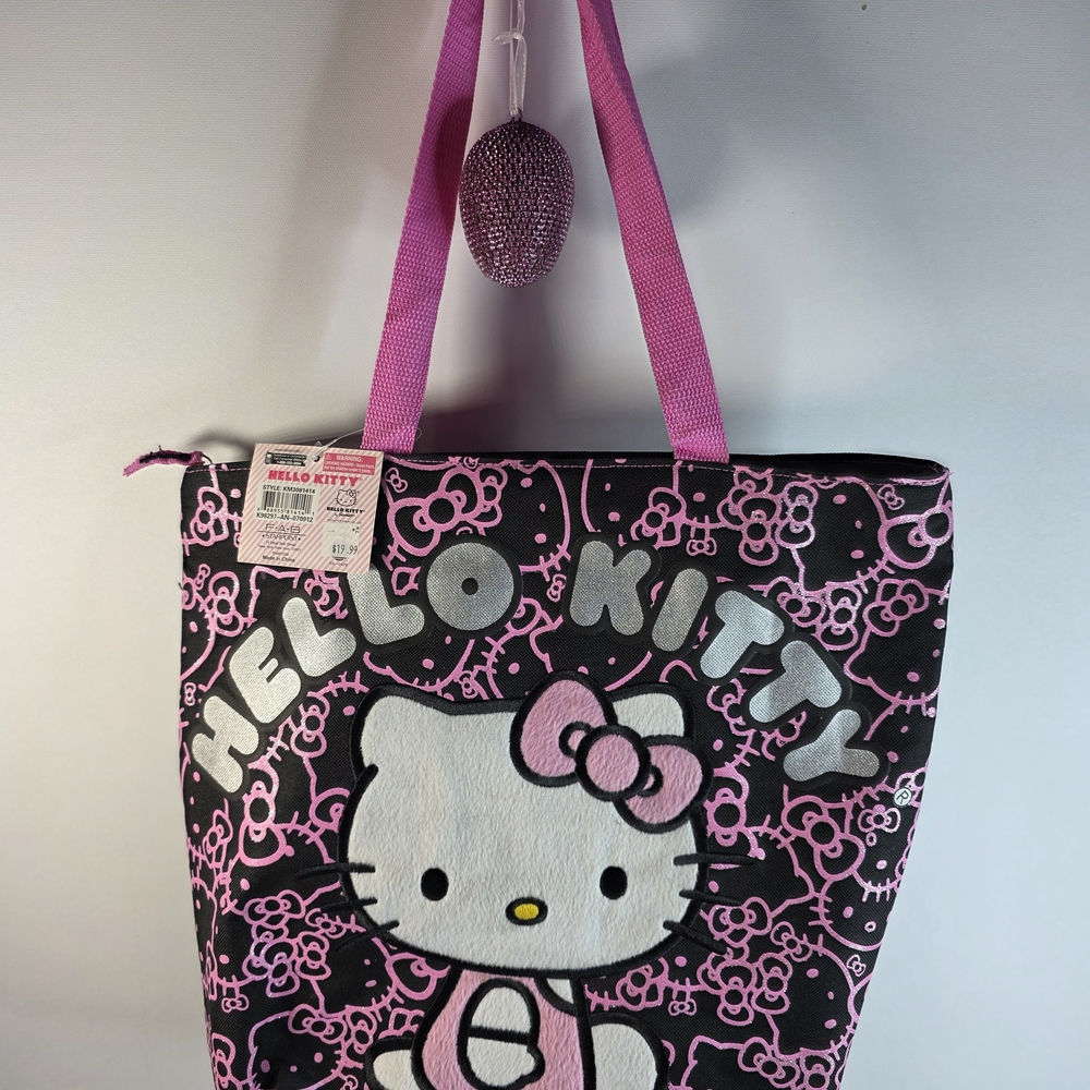 Hello Kitty Black and Pink Graphic Tote